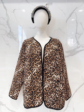 leopard quiltet jakke